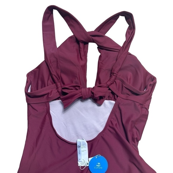 Cupshe Keeping it Cool Keyhole High Neck One Piece Swimsuit Women’s US M - Picture 6 of 7